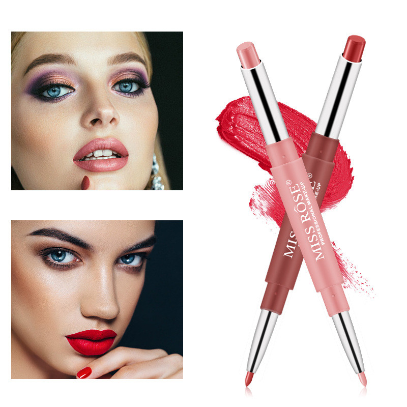  Labial Miss Rose Con Delineador Biotez 